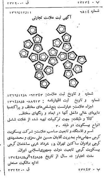 خبر روزنامه رسمی شماره 12544 چاپ شده در تاريخ 1366/12 دقت 100 درباره شرکت بیسکویت گرجی