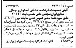 خبر روزنامه رسمی شماره 14413 چاپ شده در تاريخ 1373/06 دقت 94 درباره شرکت سازمان گسترش و نوسازی صنایع ایران