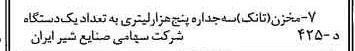 خبر روزنامه رسمی شماره 15530 چاپ شده در تاريخ 1377/04 دقت 83 درباره شرکت صنایع شیر ایران