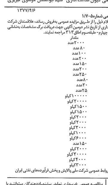خبر روزنامه رسمی شماره 15535 چاپ شده در تاريخ 1377/04 درباره شرکت ملی پالایش و پخش فرآورده های نفتی ایران